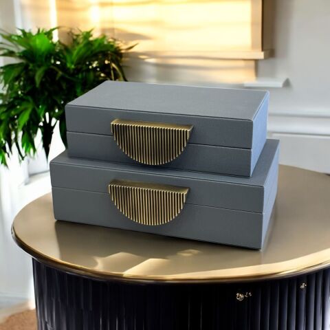 2'li Deri Kutu Arma Eskitme – Dekoratif Set