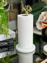 Doğal Mermer Metal Mercan Rulo Havluluk & Peçetelik Beyaz