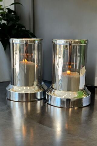 Dekoratif 2 Li Kristal Şamdan & Mumluk