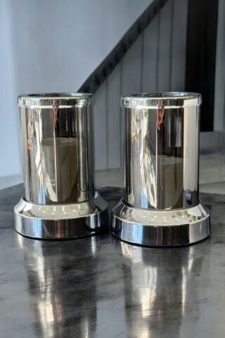 Dekoratif 2 Li Kristal Şamdan & Mumluk