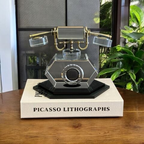Dekoratif Modern Kristal Cam Telefon Obje 6