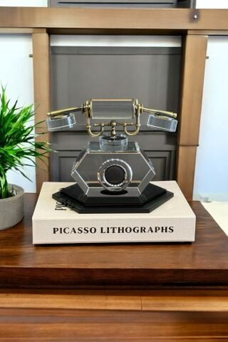 Dekoratif Modern Kristal Cam Telefon 6