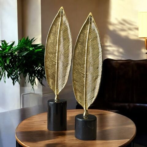 2'Li Dik Yaprak Döküm Obje Takımı