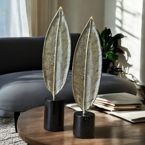 2'Li Dik Yaprak Döküm Obje Takımı