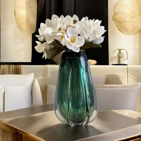 Premium Yeşil Vazo Manolya Aranjman B. 4'lü