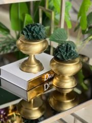 2'li Dekoratif Ayaklı Şekerlik Mercan Kutu New Eskitme