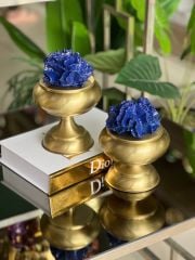 2'li Dekoratif Ayaklı Şekerlik Mercan Kutu New Eskitme