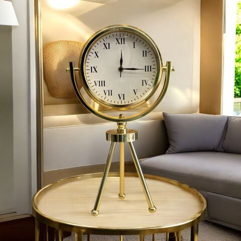 3 Ayak Roma Rakamlı Tripod Masa Saati