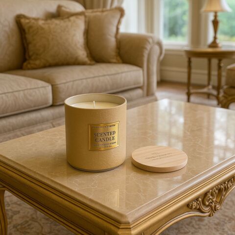 Deri Bardak Kokulu Mum