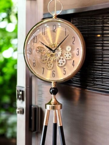 Ayaklı Çarklı Saat – 155 cm (Rosegold / Siyah)
