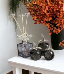 3'lü Kristal Elma Obje Ve Koku Şişesi