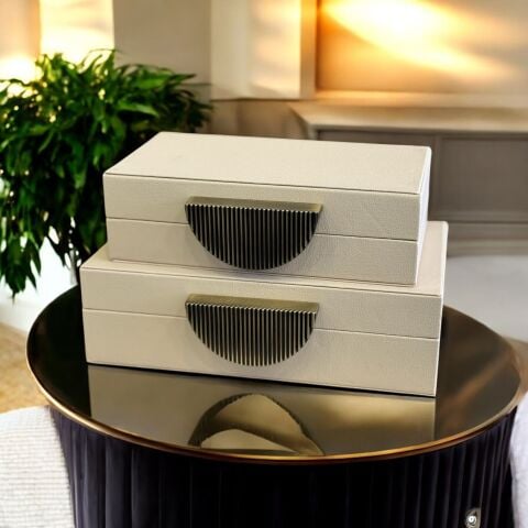 2'li Deri Kutu Arma Eskitme – Dekoratif Set