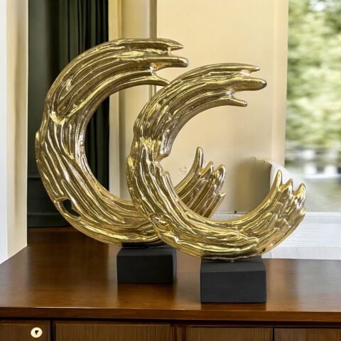 2’li Polyester C Dekor Obje ve Biblo