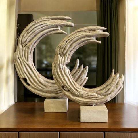 2’li Polyester C Dekor Obje ve Biblo