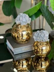 Dekoratif 2 Li Mercan Kutu Gold