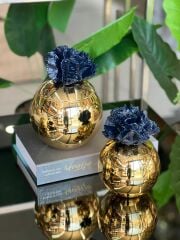 Dekoratif 2 Li Mercan Kutu Gold