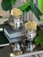 Dekoratif 2 Li Mercan Kutu Gümüş