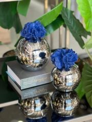 Dekoratif 2 Li Mercan Kutu Gümüş