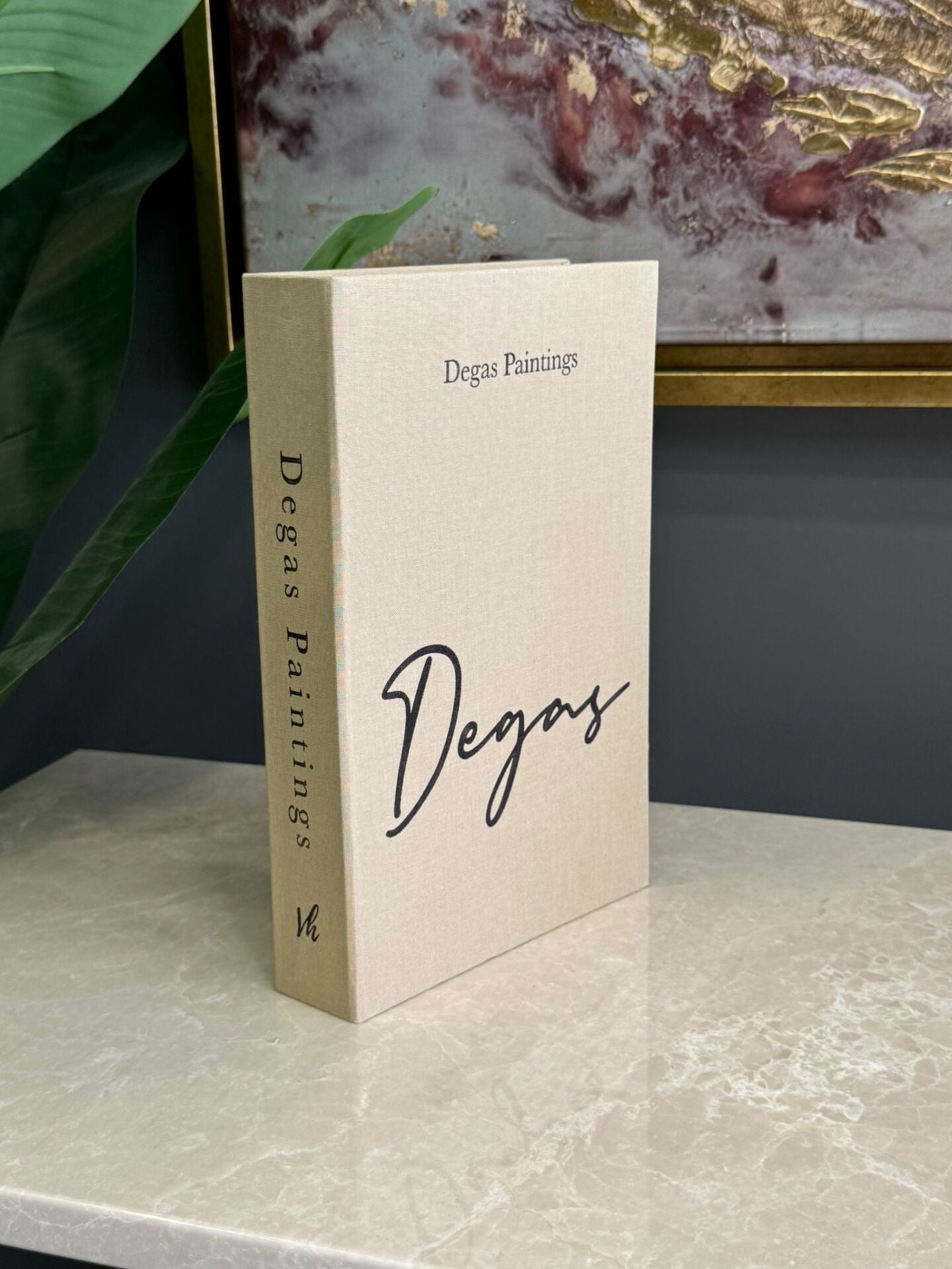 Kumaş Dokulu Kitap Kutusu Degas Bej