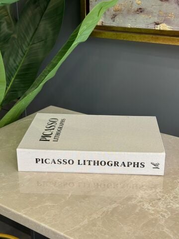 Kumaş Dokulu Kitap Kutusu Picasso Krem