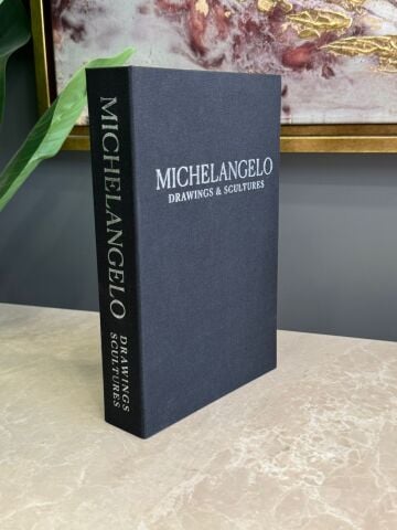 Kumaş Dokulu Kitap Kutusu Michelangelo Siyah-Gümüş