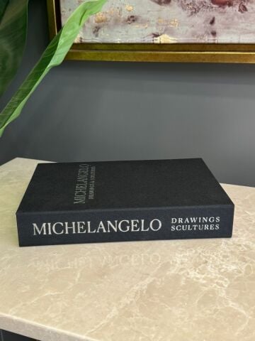 Kumaş Dokulu Kitap Kutusu Michelangelo Siyah-Gümüş