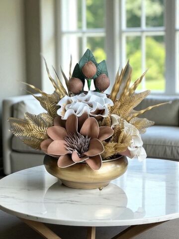 Ufo Saksı Çiçek Aranjmanı Eskitme