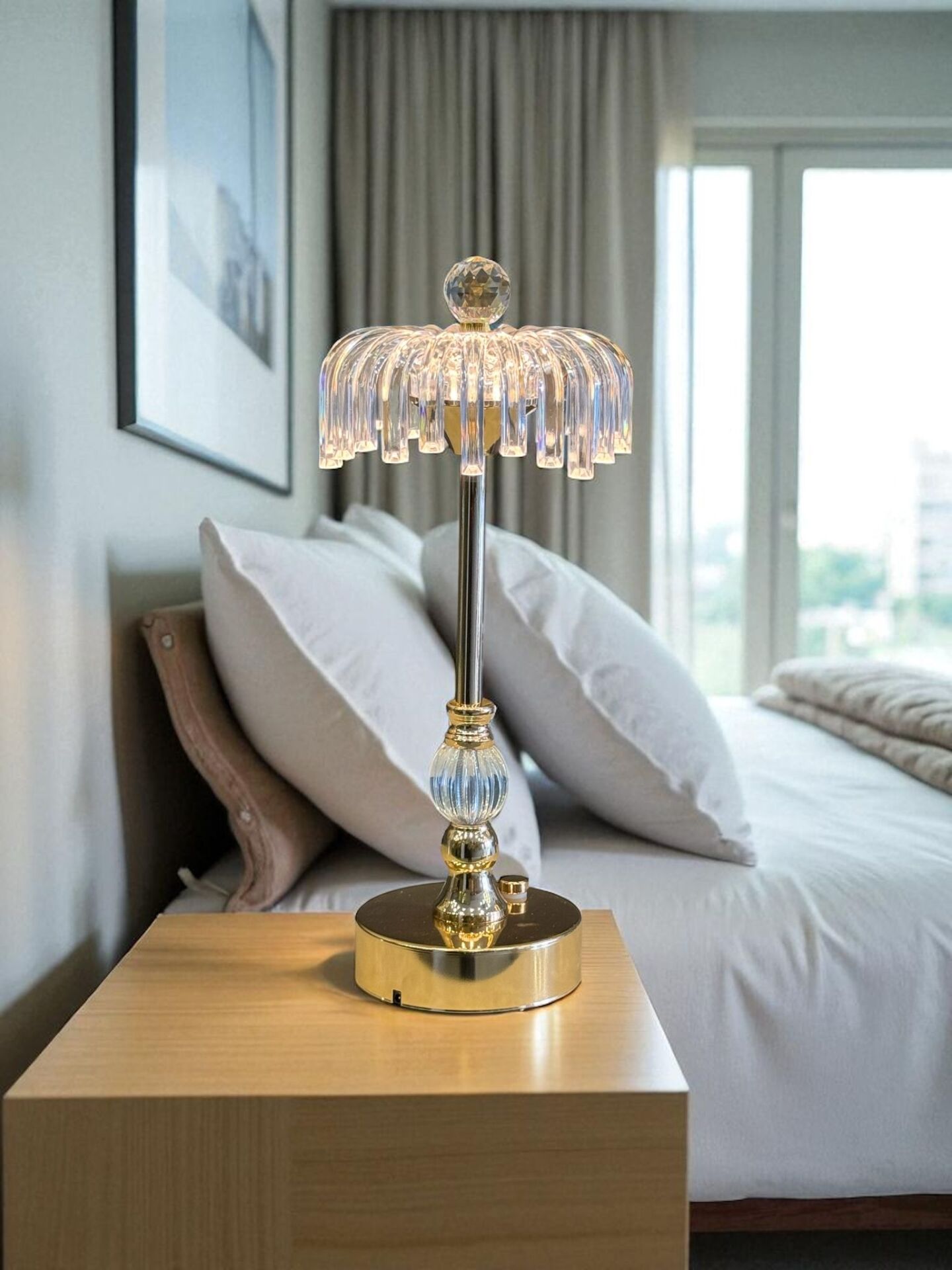 Dekoratif Sarkıt Modeli Dokunmatik Gece Lambası – Gold