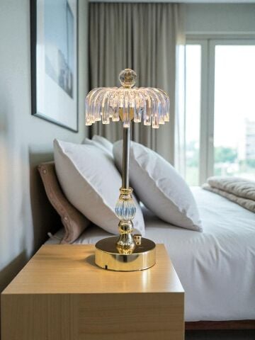 Dekoratif Sarkıt Modeli Dokunmatik Gece Lambası – Gold