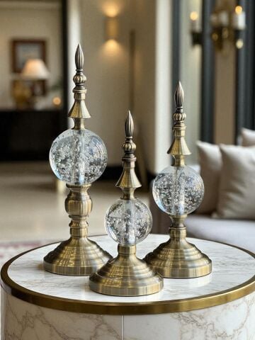 3'lü Dev Dekor Alem Kabarcık Eskitme