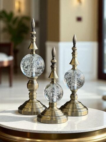 3'lü Dev Dekor Alem Kabarcık Eskitme