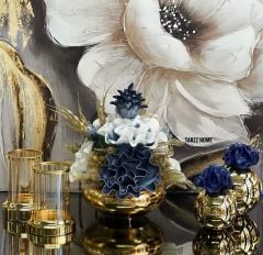 Ufo Çiçek Aranjmanı & 2'li Mercan & 2'li Mumluk 5 Parça Set No:7