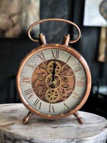 Çarklı Masa Saati – Bakır