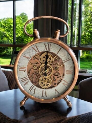 Çarklı Masa Saati – Bakır