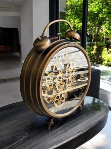 Çarklı Masa Saati – Eskitme