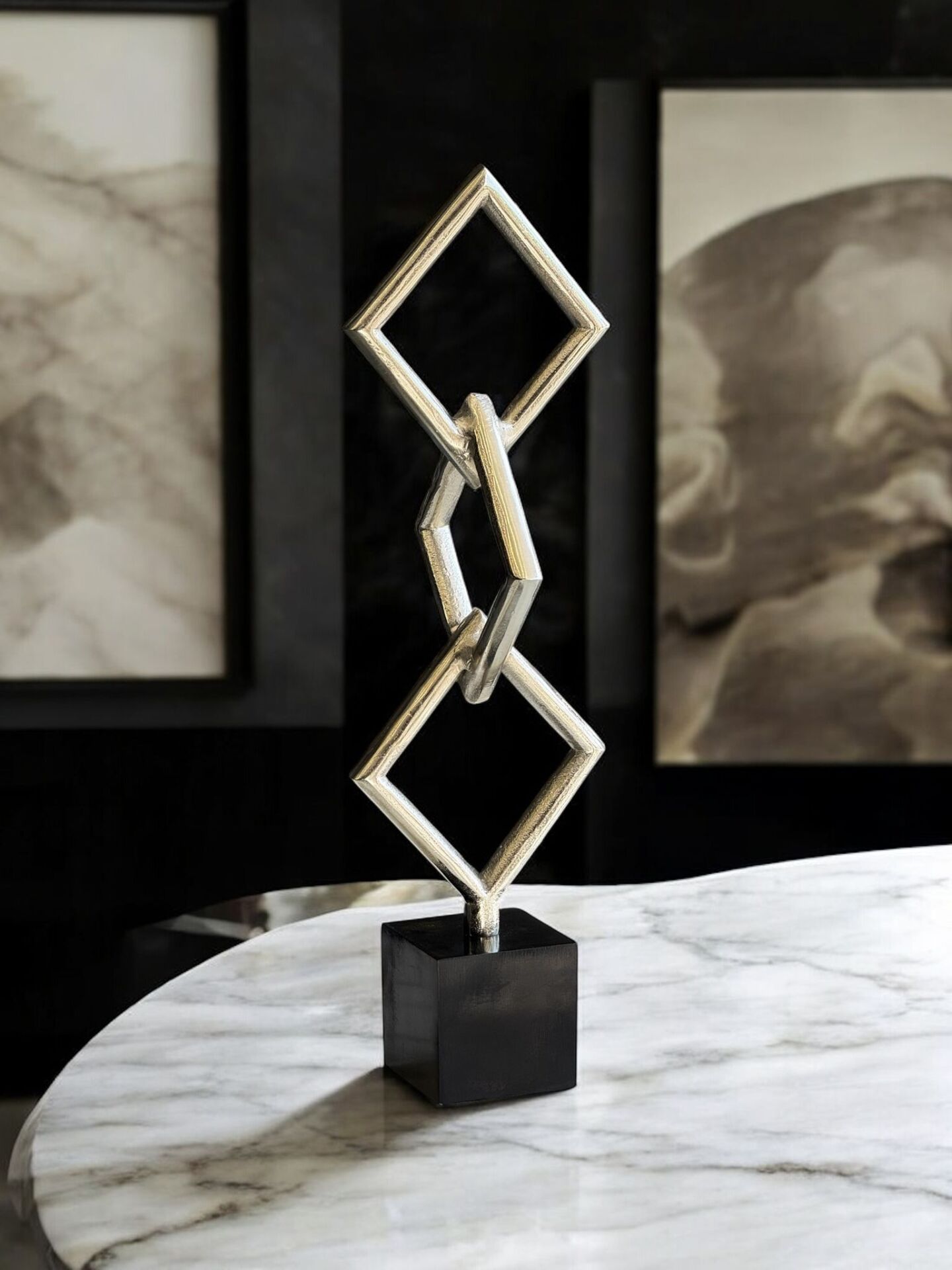 Dekoratif Döküm Kare Zincir – Gümüş