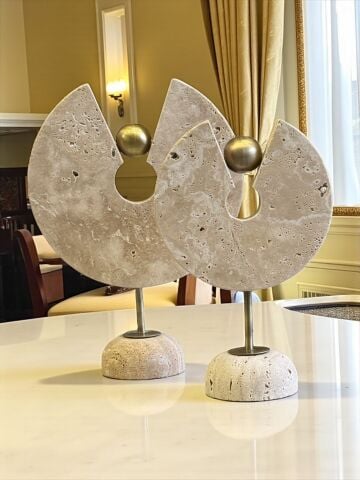 2'li Traverten Toplu Anahtar Obje