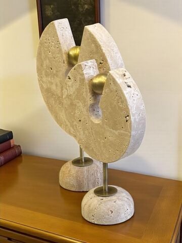 2'li Traverten Toplu Anahtar Obje