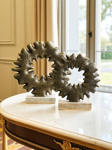 2'li Traverten Kaideli Güneş Obje – Eskitme