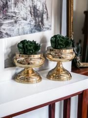 Dekoratif 2'li Mercan Ayaklı Kutu & Obje RoseGold