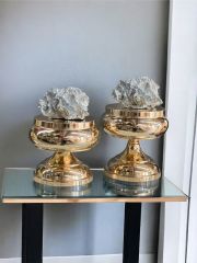 Dekoratif 2'li Mercan Ayaklı Kutu & Obje RoseGold