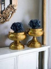 Dekoratif 2'li Mercan Ayaklı Kutu & Obje Eskitme