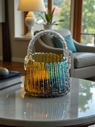 İthal Cam Çanta – Mix Renk