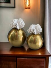 Dekoratif 2'li Mercan Top Kutu & Obje Eskitme