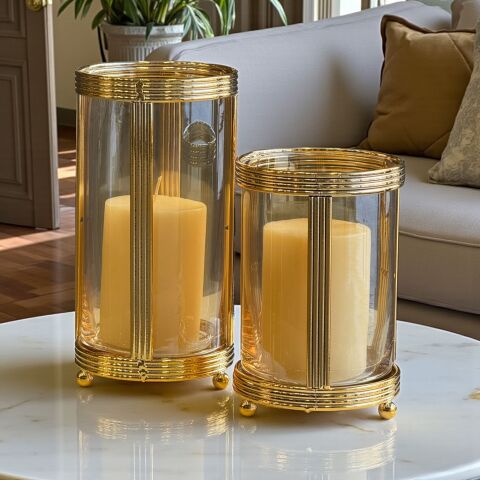2'li Metal Mumluk – Gold