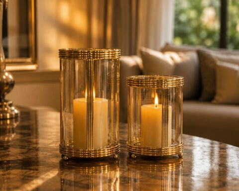 2'li Metal Mumluk – Gold
