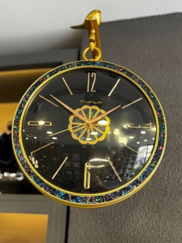 İstasyon Duvar Saati – Eskitme Siyah