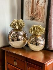Dekoratif 2'li Mercan Top Kutu & Obje RoseGold Gold