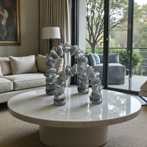 2'li Dominoes Cam Dekor – Gri