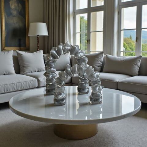 2'li Dominoes Cam Dekor – Gri